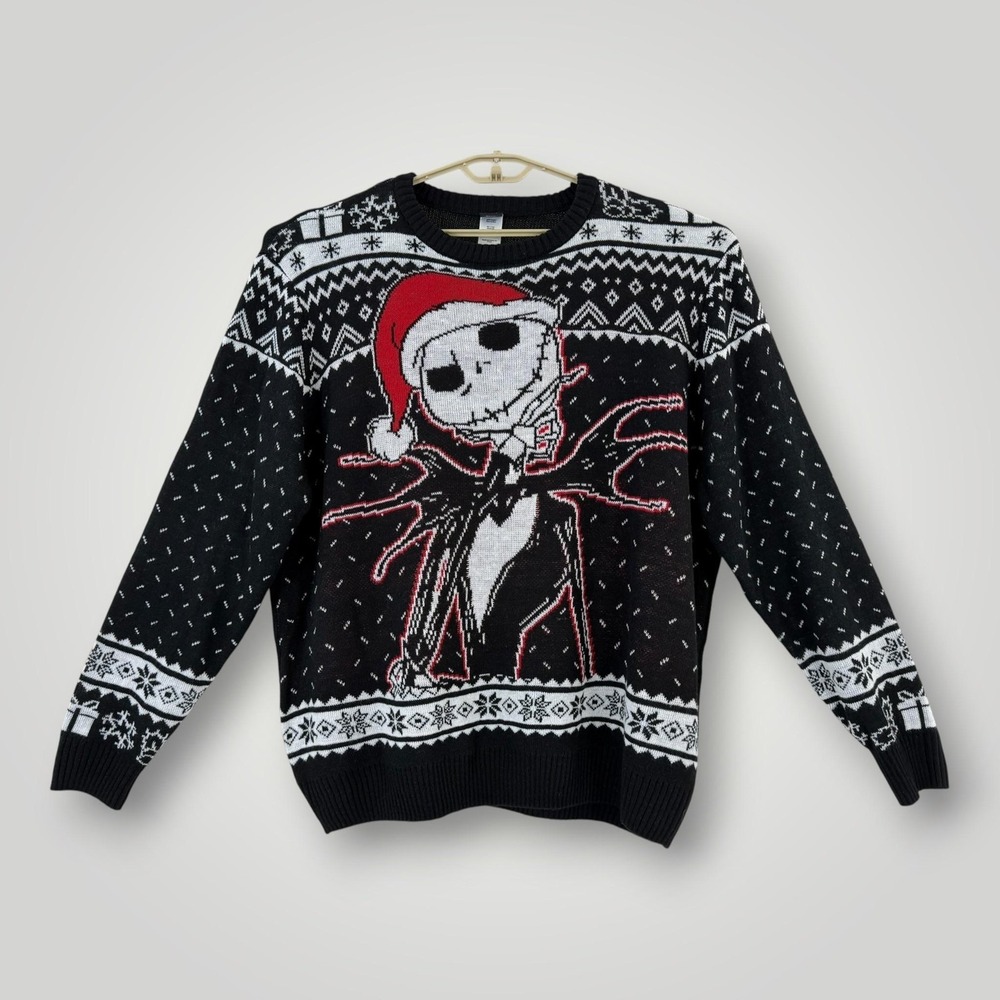 Disney Jack Skellington Ugly‎ Christmas Sweater Mens 3XL Nightmare Before Xmas